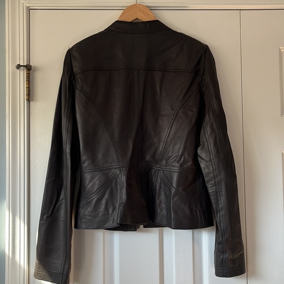Halogen Genuine Leather Jacket - Black - Excellent Condition - Picture 6 of 8